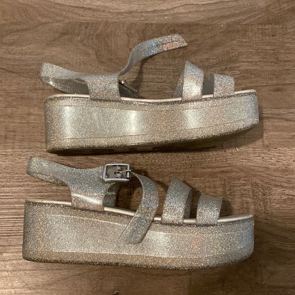 Aldo Jelly Platform Disco Sandals Size 7.5